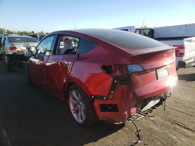 5YJYGDEE4LF031042 - 2020 TESLA MODEL Y MAROON photo 3