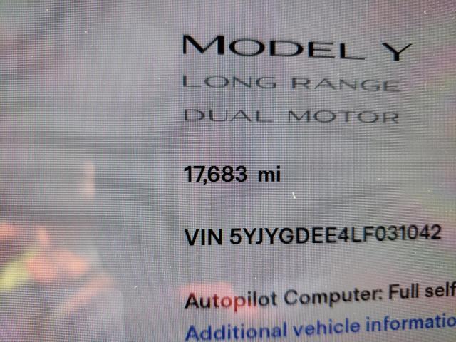 5YJYGDEE4LF031042 - 2020 TESLA MODEL Y كستنائي صورة 8