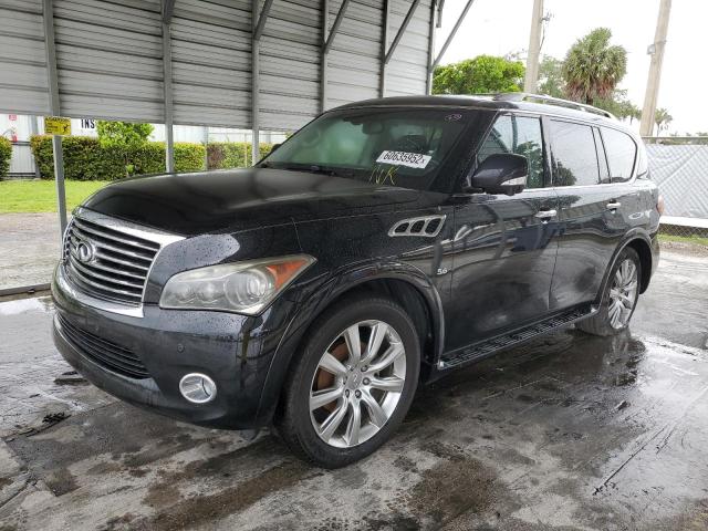 JN8AZ2NFXE9552681 - 2014 INFINITI QX80 BLACK photo 2