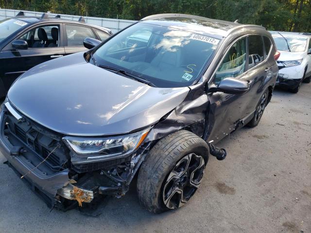 7FARW2H96JE093876 - 2018 HONDA CR-V TOURI GRAY photo 2