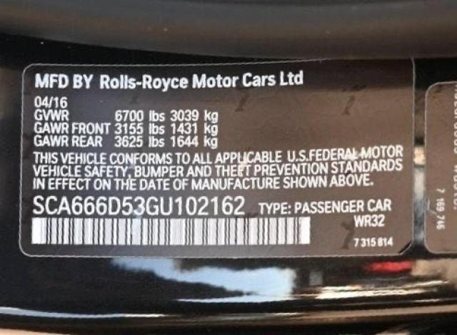 SCA666D53GU102162 - 2016 ROLLS-ROYCE DAWN BLACK photo 10