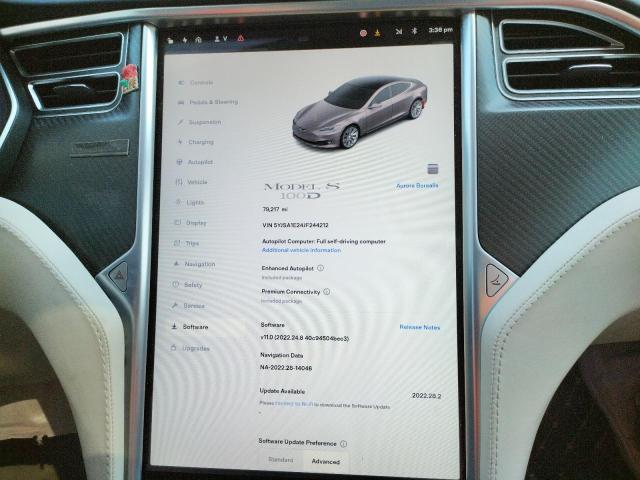 5YJSA1E24JF244212 - 2018 TESLA MODEL S Մոխրագույն լուսանկար 8