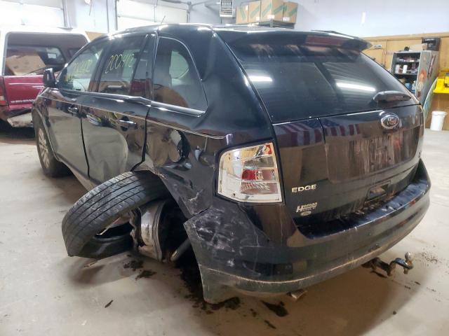 2FMDK48C78BA00715 - 2008 FORD EDGE SEL BLUE photo 3