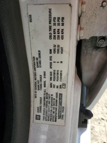 1GCCS33E588220330 - 2008 CHEVROLET COLORADO L WHITE photo 10