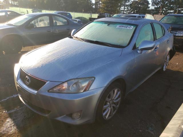 JTHCK262365000449 - 2006 LEXUS IS 250 SILVER photo 2