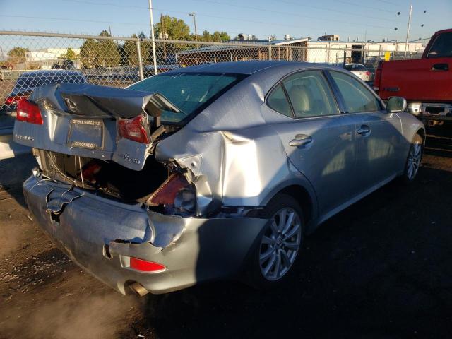 JTHCK262365000449 - 2006 LEXUS IS 250 SILVER photo 4