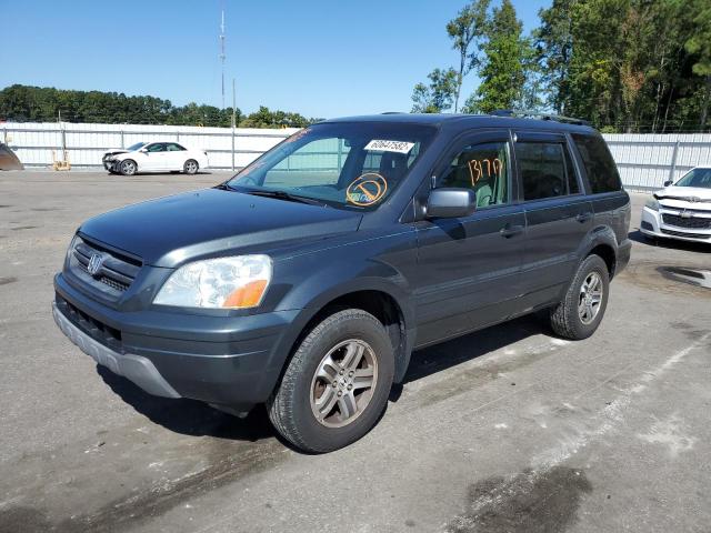 2HKYF18674H548649 - 2004 HONDA PILOT BLUE photo 2