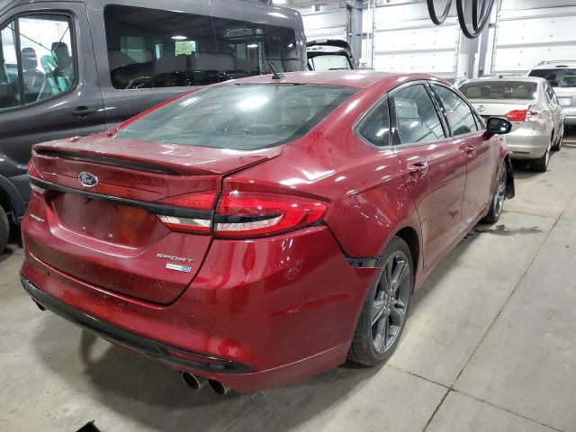 3FA6P0VP1HR343140 - 2017 FORD FUSION SPO RED photo 4