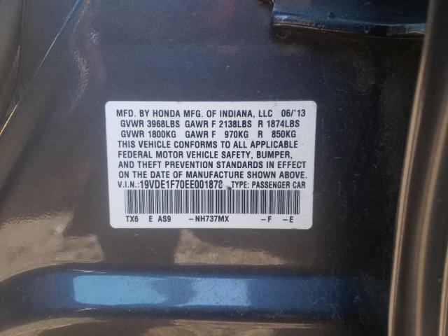 19VDE1F70EE001878 - 2014 ACURA ILX 20 TECH  photo 10