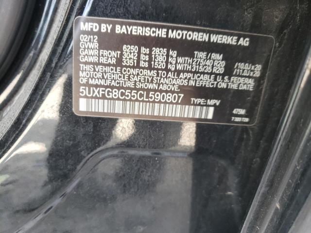 5UXFG8C55CL590807 - 2012 BMW X6 XDRIVE50I  photo 10