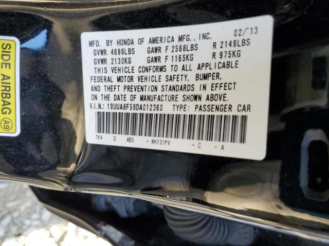 19UUA8F59DA012360 - 2013 ACURA TL TECH BLACK photo 10