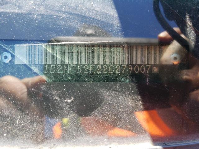 1G2NF52F22C279007 - 2002 PONTIAC GRAND AM S SILVER photo 10