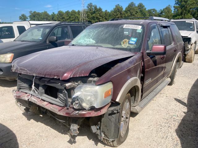 1FMEU74E47UA87473 - 2007 FORD EXPLORER E MAROON photo 2