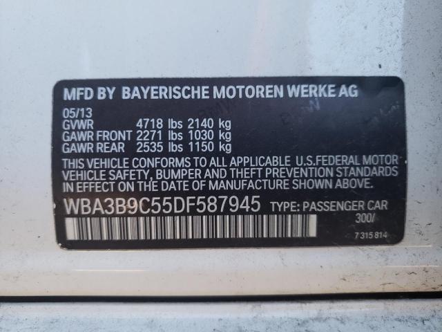 WBA3B9C55DF587945 - 2013 BMW 335 XI WHITE photo 10