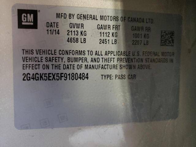 2G4GK5EX5F9180484 - 2015 BUICK REGAL BEIGE photo 10