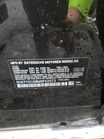 5UXTY5C08M9F52573 - 2021 BMW X3 XDRIVE3 BLACK photo 10