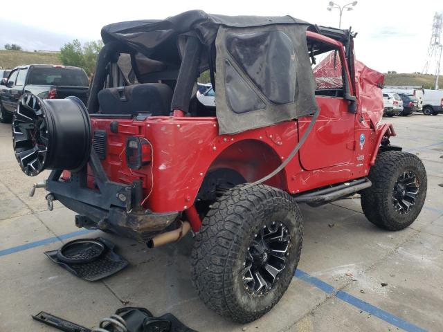 1J4FA49S94P727843 - 2004 JEEP WRANGLER / RED photo 4