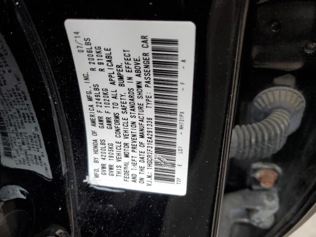 1HGCR2F31EA291336 - 2014 HONDA ACCORD LX BLACK photo 10