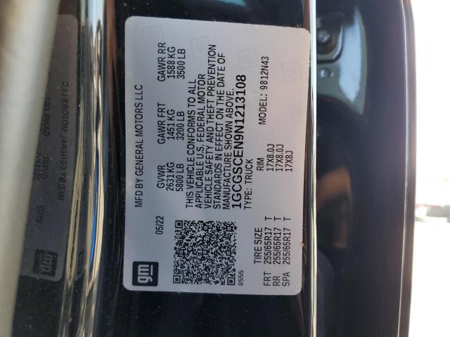 1GCGSCEN9N1213108 - 2022 CHEVROLET COLORADO L BLACK photo 10