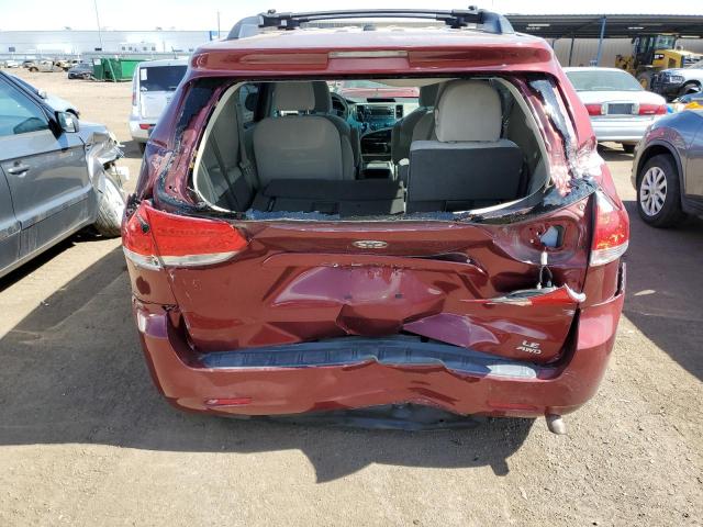 5TDJK3DC6BS005515 - 2011 TOYOTA SIENNA LE BURGUNDY photo 9