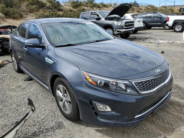 KNAGM4AD6F5082935 - 2015 KIA OPTIMA HYB GRAY photo 1