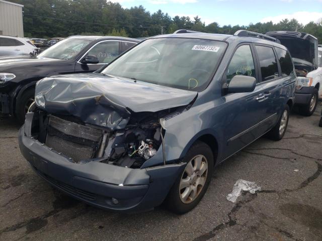 KNDMC233076013087 - 2007 HYUNDAI ENTOURAGE GRAY photo 2