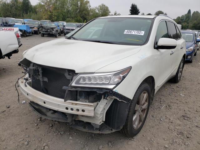 5FRYD4H8XEB019476 - 2014 ACURA MDX ADVANC WHITE photo 2