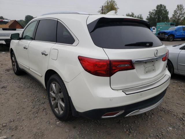 5FRYD4H8XEB019476 - 2014 ACURA MDX ADVANC WHITE photo 3