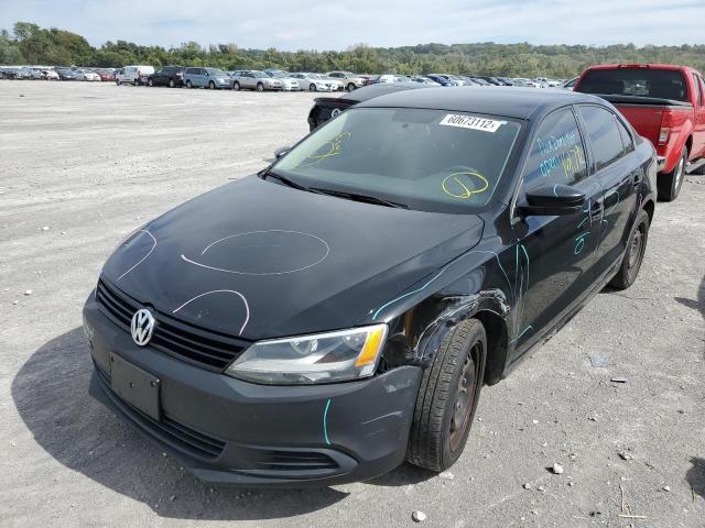 3VW2K7AJ4CM345890 - 2012 VOLKSWAGEN JETTA BASE BLACK photo 2