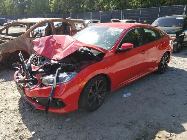 2HGFC2F84LH524912 - 2020 HONDA CIVIC SPOR 红色 照片 2