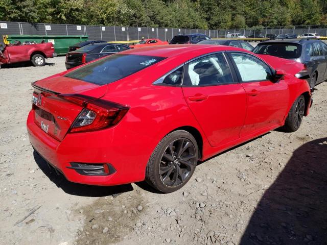 2HGFC2F84LH524912 - 2020 HONDA CIVIC SPOR 红色 照片 4