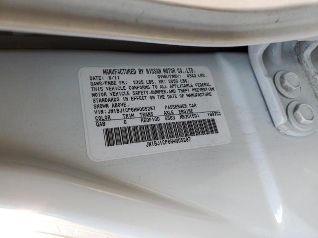 JN1BJ1CP6HW005297 - 2017 NISSAN ROGUE WHITE photo 10