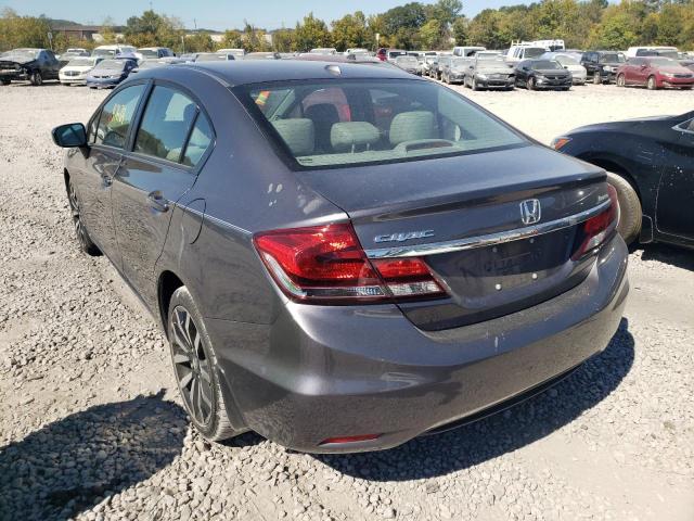 19XFB2F93FE078794 - 2015 HONDA CIVIC EXL 灰色 照片 3