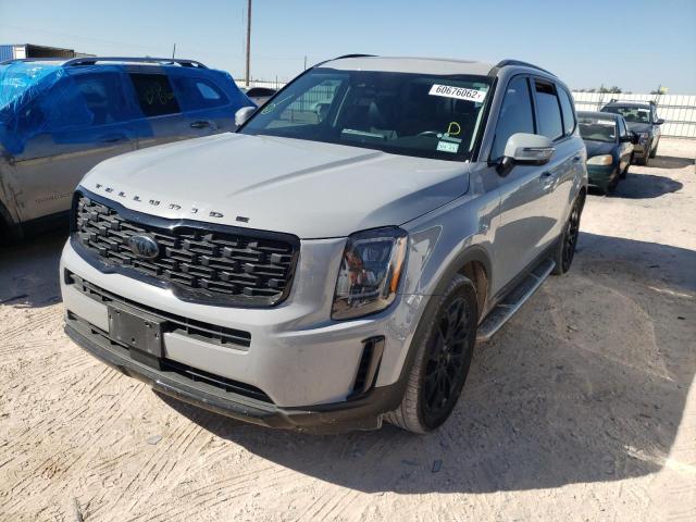 5XYP3DHC6MG158497 - 2021 KIA TELLURIDE GRAY photo 2