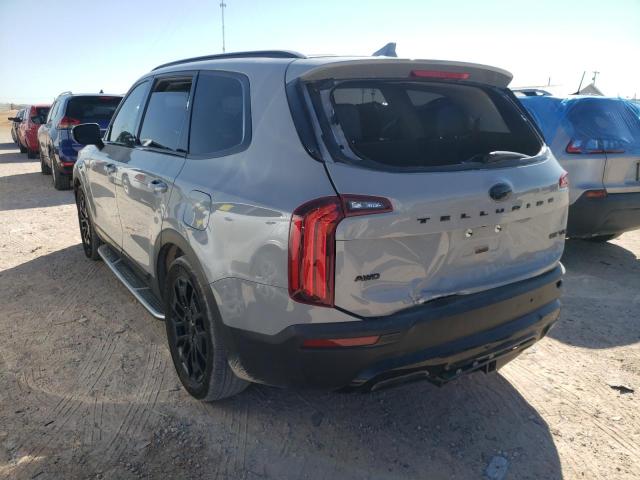 5XYP3DHC6MG158497 - 2021 KIA TELLURIDE GRAY photo 3