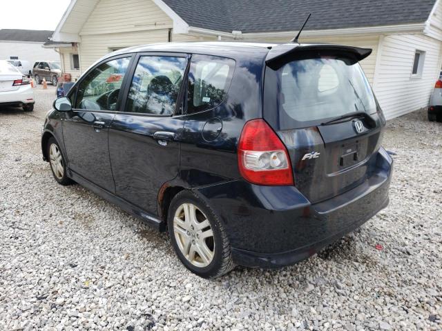 JHMGD38627S024472 - 2007 HONDA FIT S შავი ფოტო 3