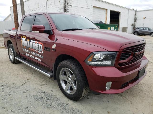 1C6RR7MT0JS345679 - 2018 RAM 1500 SPORT MAROON photo 1