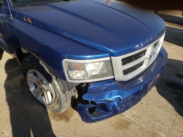 1D7RE3GK8BS691728 - 2011 DODGE DAKOTA SLT BLUE photo 9