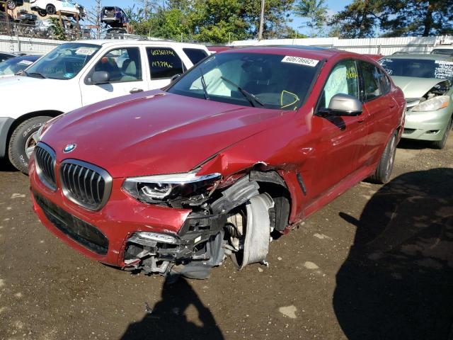 5UXUJ5C59KLJ63667 - 2019 BMW X4 M40I RED photo 2