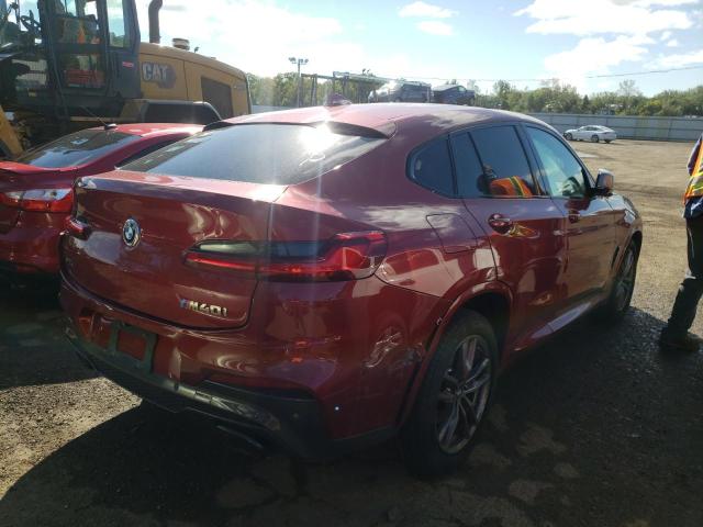 5UXUJ5C59KLJ63667 - 2019 BMW X4 M40I RED photo 4