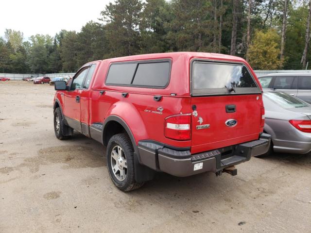 1FTRF04575KC35146 - 2005 FORD F150 RED photo 3