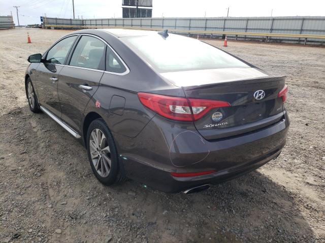 5NPE34AFXHH452611 - 2017 HYUNDAI SONATA SPO BROWN photo 3