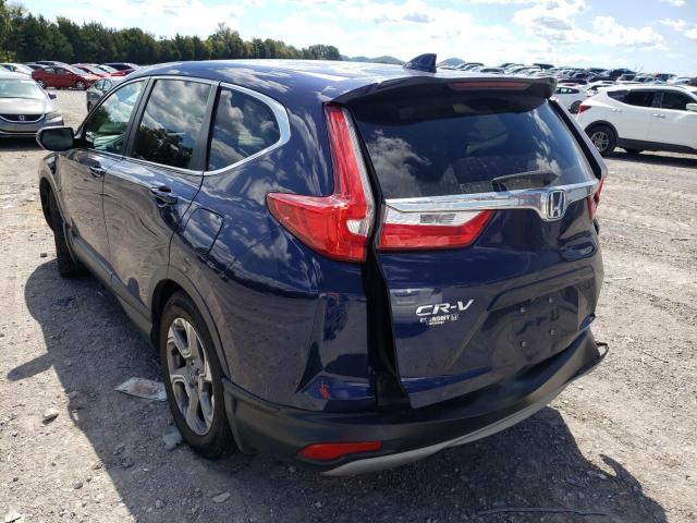 7FARW1H88HE001520 - 2017 HONDA CR-V EXL BLUE photo 3