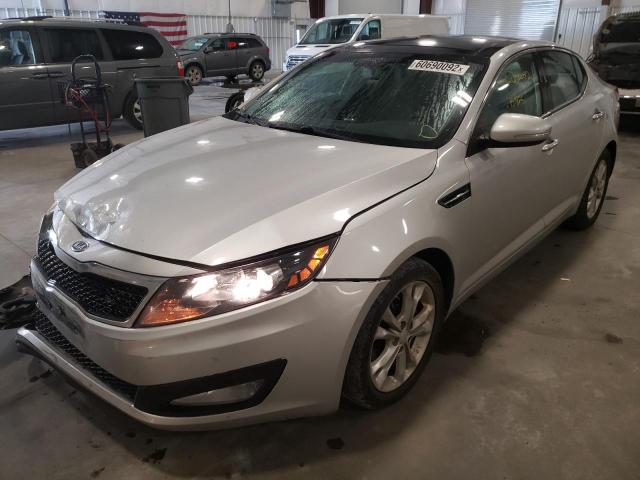 5XXGN4A72CG089446 - 2012 KIA OPTIMA EX SILVER photo 2