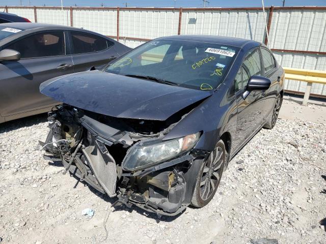 2HGFB2F93FH501220 - 2015 HONDA CIVIC EXL 灰色 照片 2