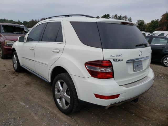 4JGBB8GB0AA600453 - 2010 MERCEDES-BENZ ML 350 4MA WHITE photo 3