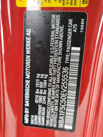 WBA1F5C50EV255536 - 2014 BMW 228 I 红色 照片 10
