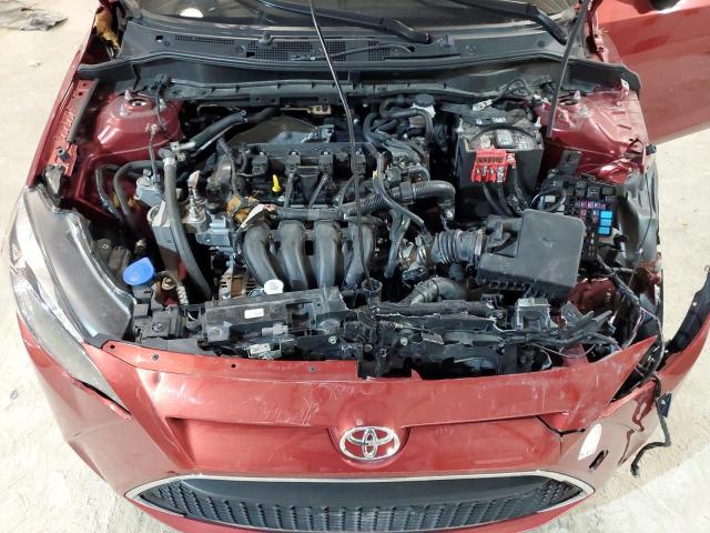 3MYDLBYV4KY510351 - 2019 TOYOTA YARIS L BURGUNDY photo 7