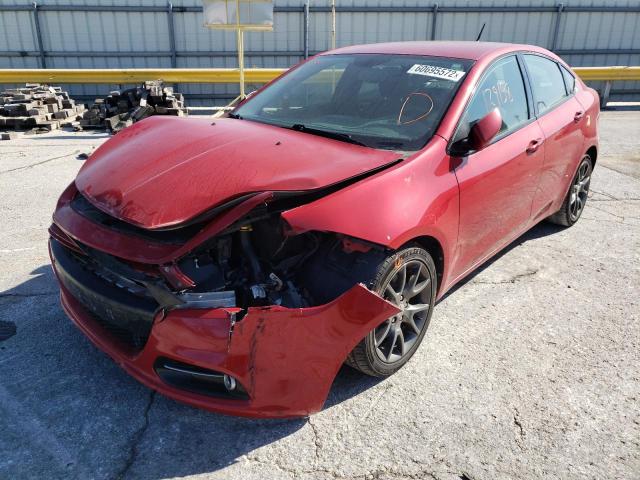 1C3CDFBA7DD143685 - 2013 DODGE DART RED photo 2