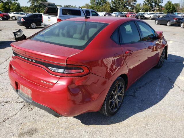 1C3CDFBA7DD143685 - 2013 DODGE DART RED photo 4